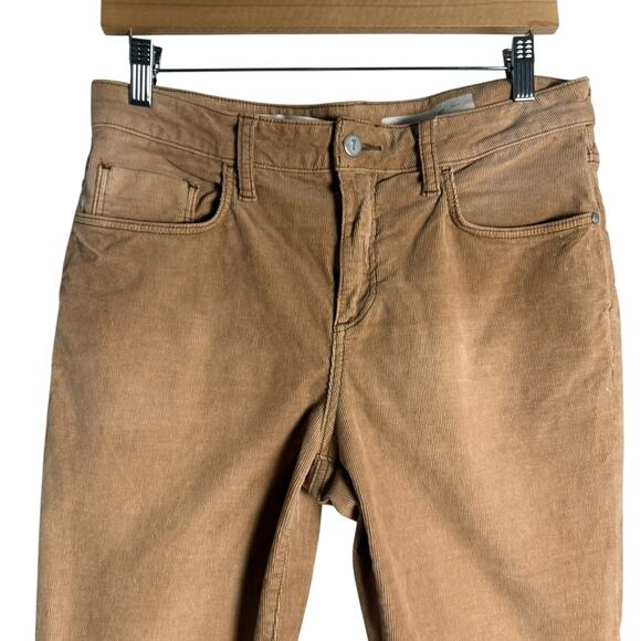 Anthropologie Pilcro Script Light Brown Corduroy High Rise Skinny Jeans 30 Tall - Picture 2 of 10